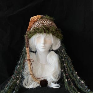 Enchanted Forest Crochet Hat - Handmade Summer Fairy Cap
