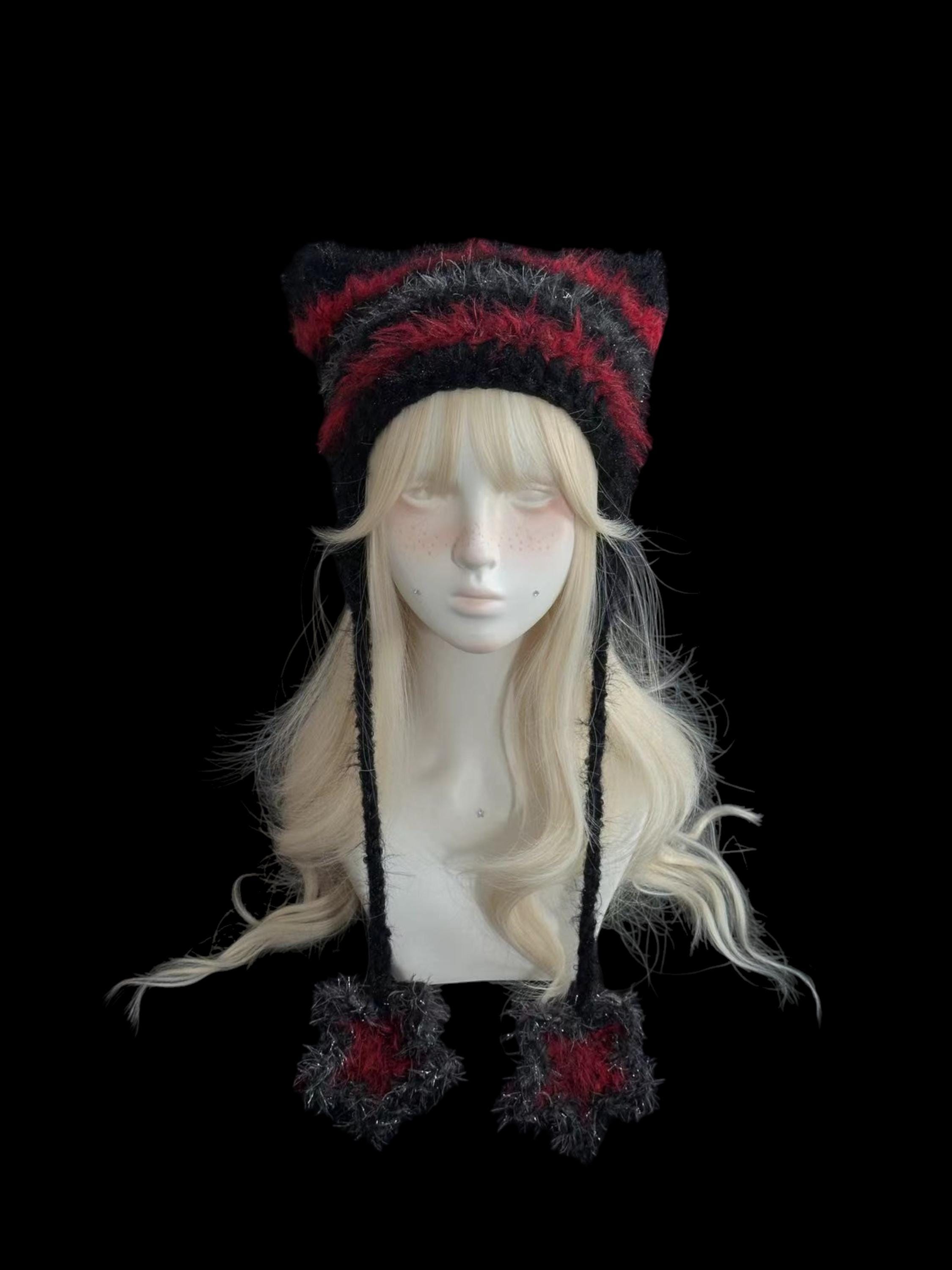 Whimsical Knit Cat Ears Hat for Cosplay & Daily Wear - Etsy