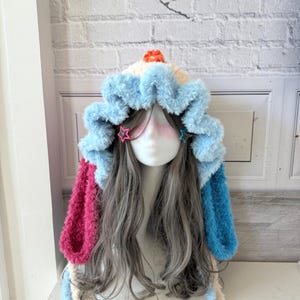 ハンドメイドのうさはなウサギの帽子｜パステルカラーのウサギの耳