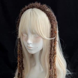 Handmade Crochet Elf Headband - Colorful Clip-On Boho Fairy Hair Accessory