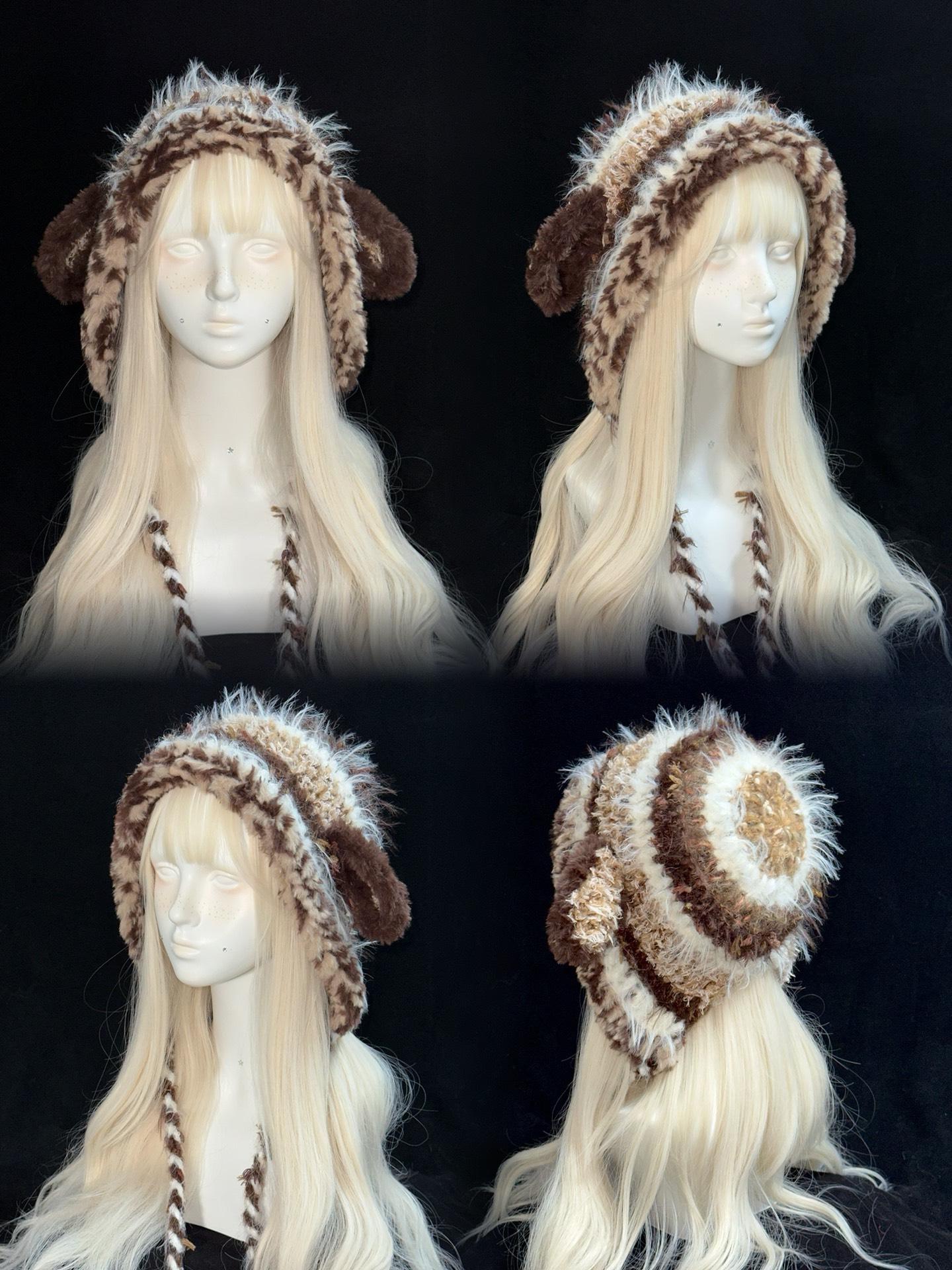 Handmade Crochet Lamb Hood - Vintage Cozy Adjustable Cap - Etsy display picture 1