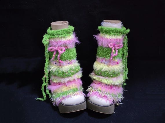 Strawberry Y2K Leg Warmers - Handmade Custom Fashion