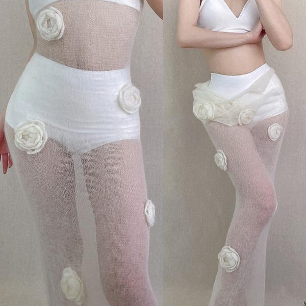 Ethereal White Crochet Tank Dress: Elegant Floral Lace Overlay