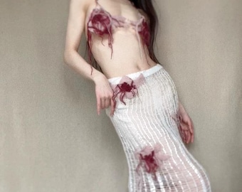 Crochet Set Soft Knit Texture Coordinated Minimal Silhouette Design