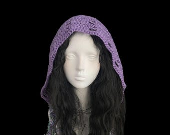 Handmade Purple & Green Crochet Witch Hat - Unique Accessory