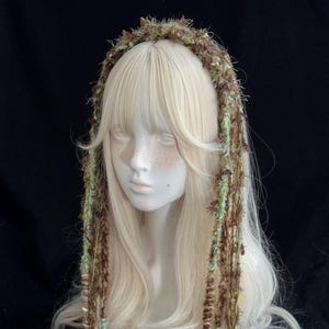 Handmade Crochet Elf Headband - Colorful Clip-On Boho Fairy Hair Accessory