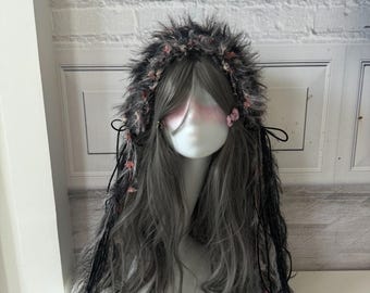 Handmade Dry Rose Headband - Vintage Floral Hair Accessory