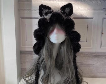 Handmade Cat Ear Hood: Fuzzy Winter Cosplay Beanie
