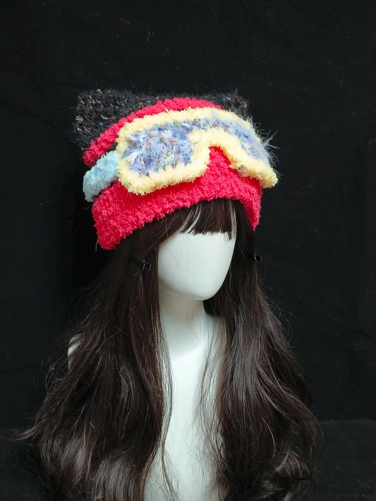 cfierce cat beanie newjeans y2k 韓国ブランド Bold Y2K Cat-ear Beanie With Color-pop Goggles Detail - Etsy
