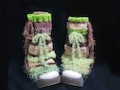 Whimsical Forest Moss Leg Warmers | Y2K Gradient Custom product logo