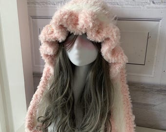 Handmade Pink Rabbit Hat - Plush Long Ears - Etsy