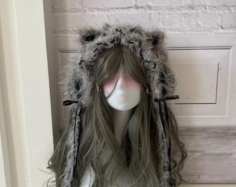 Handmade Fluffy Faux Fur Cat Ear Headband: Cosplay Costume Hair Accessory