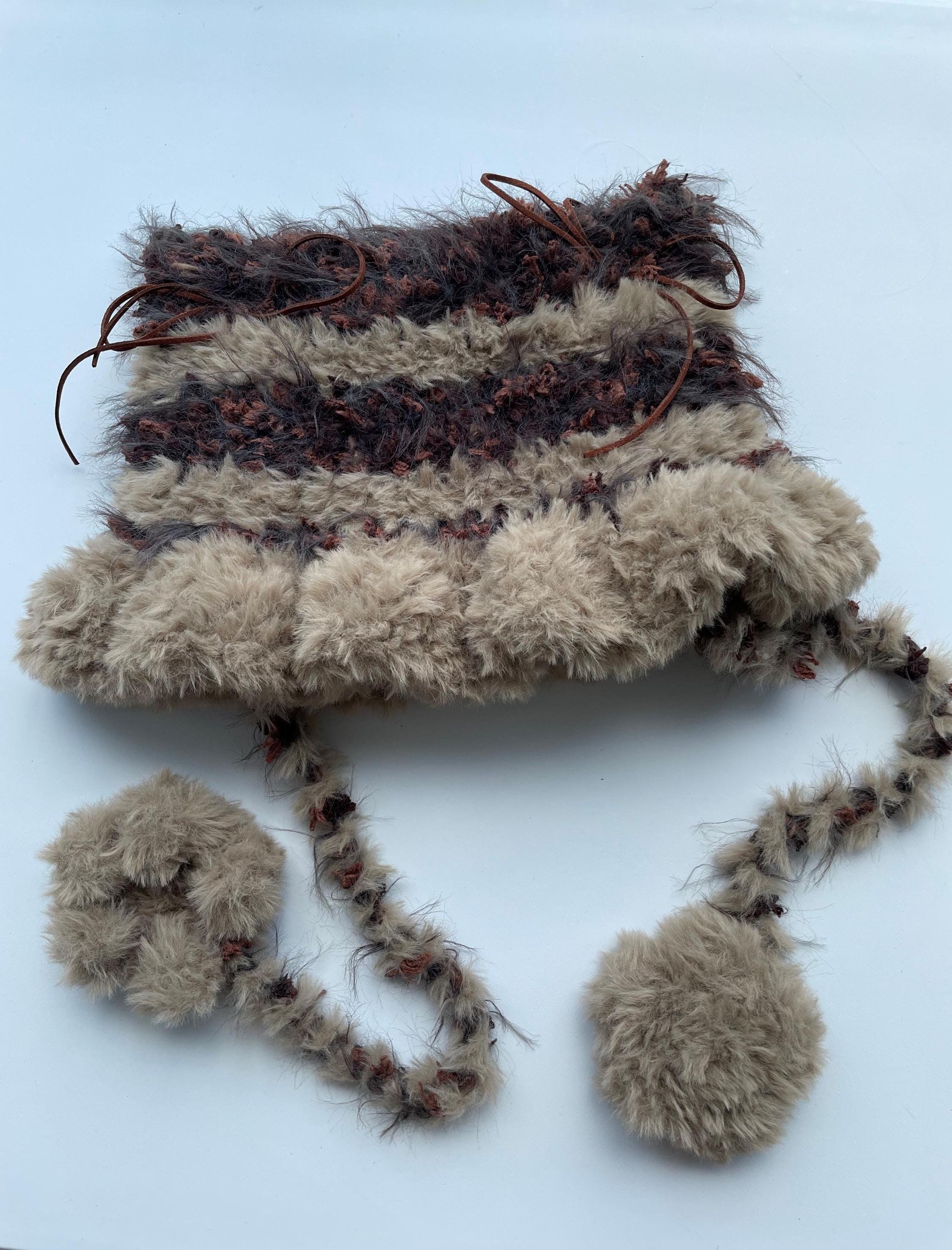 LAD MUSICIAN SHAGGY CAT EAR KNIT CAP 猫耳 Mightlink Knitted Hat Cute Cat Ears Embroidery Face Slouchy Soft