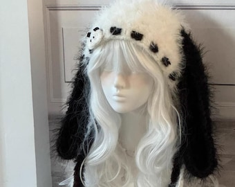 Handcrafted Fluffy Faux Fur Bunny Ear Beanie: Kawaii Cosplay Costume