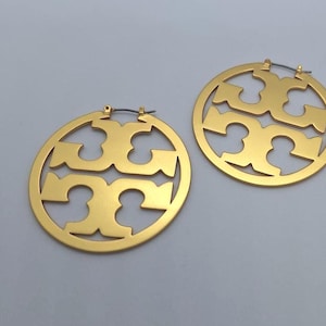 Gold Hoop Miller Gold Statement Hoop Earrings 925 silver sterling, 18k Gold, Gift For Her, Mother Day Gift,