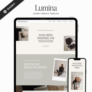 Showit Website Template for Social Media Managers, Coach Website, Agency Website, Modern Showit Template, Professional Business Website
