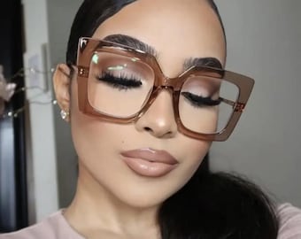 Oversized Square Sunglasses for Women, Luxury Fashion Shades, Celebrity Style UV400 Eyewear