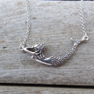 Mermaid necklace handmade in sterling silver 925