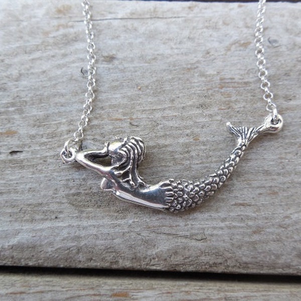 Mermaid necklace handmade in sterling silver 925