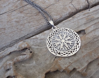 The Norse Helm of Awe necklace handmade in sterling silver 925