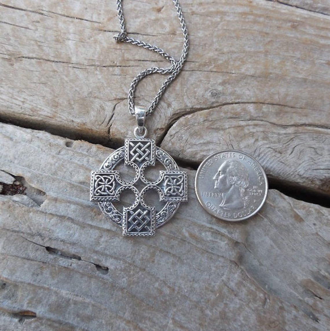 Celtic Cross Necklace Handmade in Sterling Silver 925 - Etsy