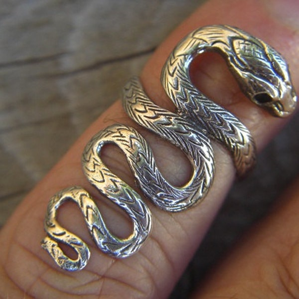Snake ring in sterling silver