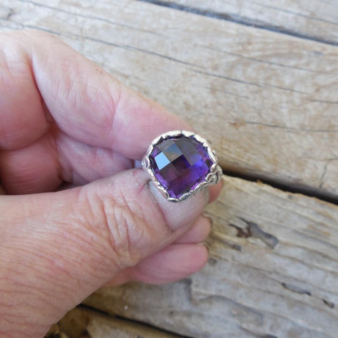 Beautiful Amethyst Ring Handmade in Sterling Silver 925 - Etsy
