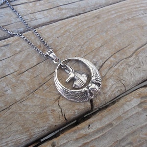 Anubis necklace handmade in sterling silver