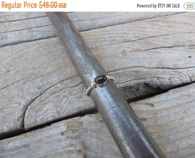 ON SALE Black onyx ring handmade in sterling silver 925