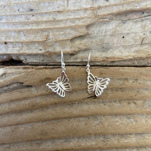 Butterfly earrings cast in sterling silver 925