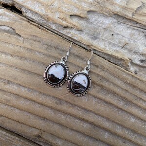 White Buffalo earrings handmade in sterling silver 925 with beautiful White Buffalo stones
