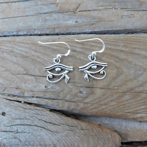 Eye or Ra earrings handmade in sterling silver 924