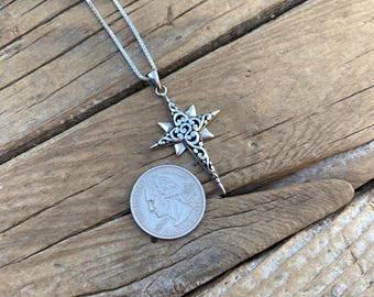Collar Estrella del Norte hecho a mano en plata de ley 925