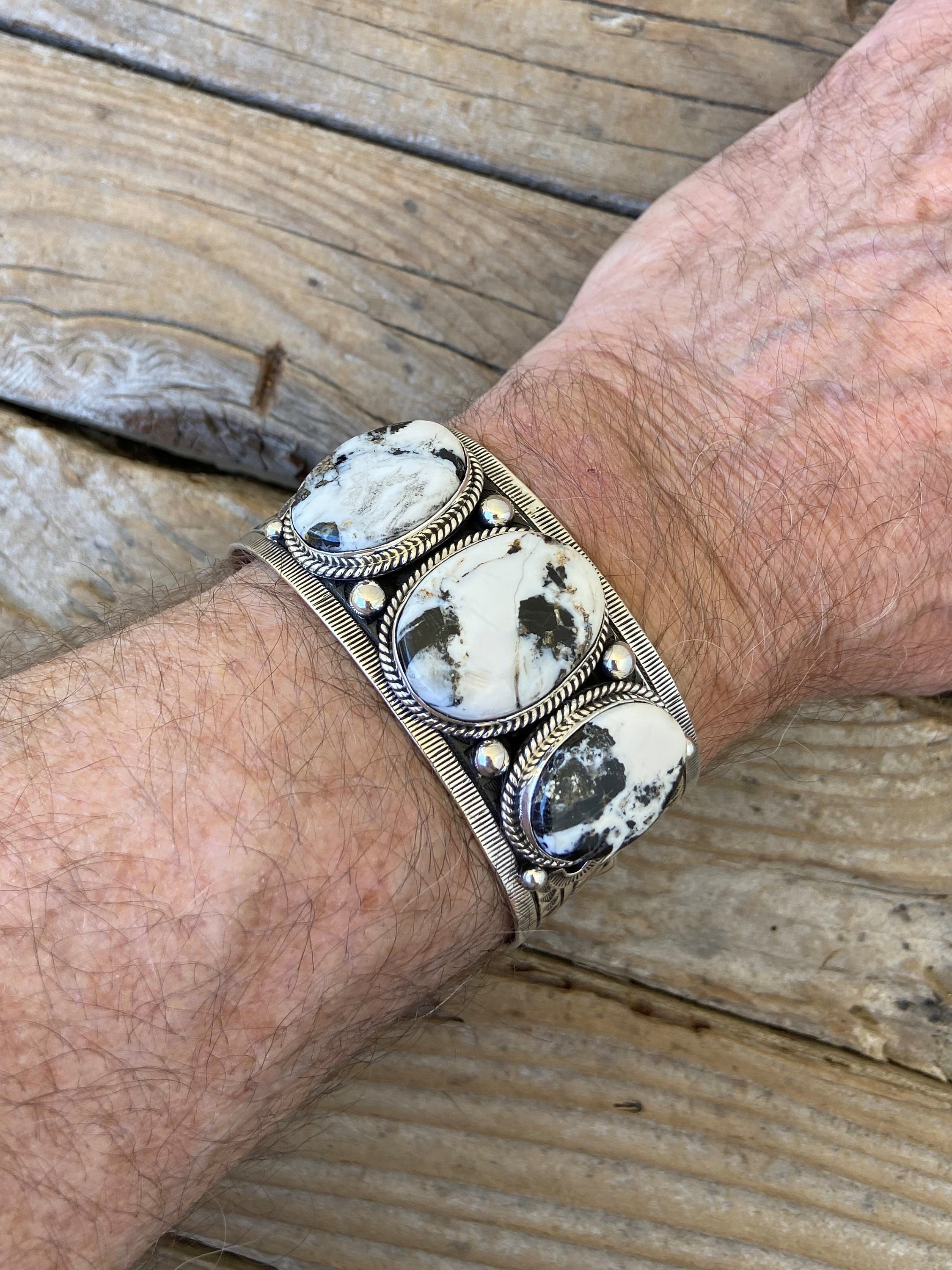 ON SALE White Buffalo cuff bracelet handmade and Etsy