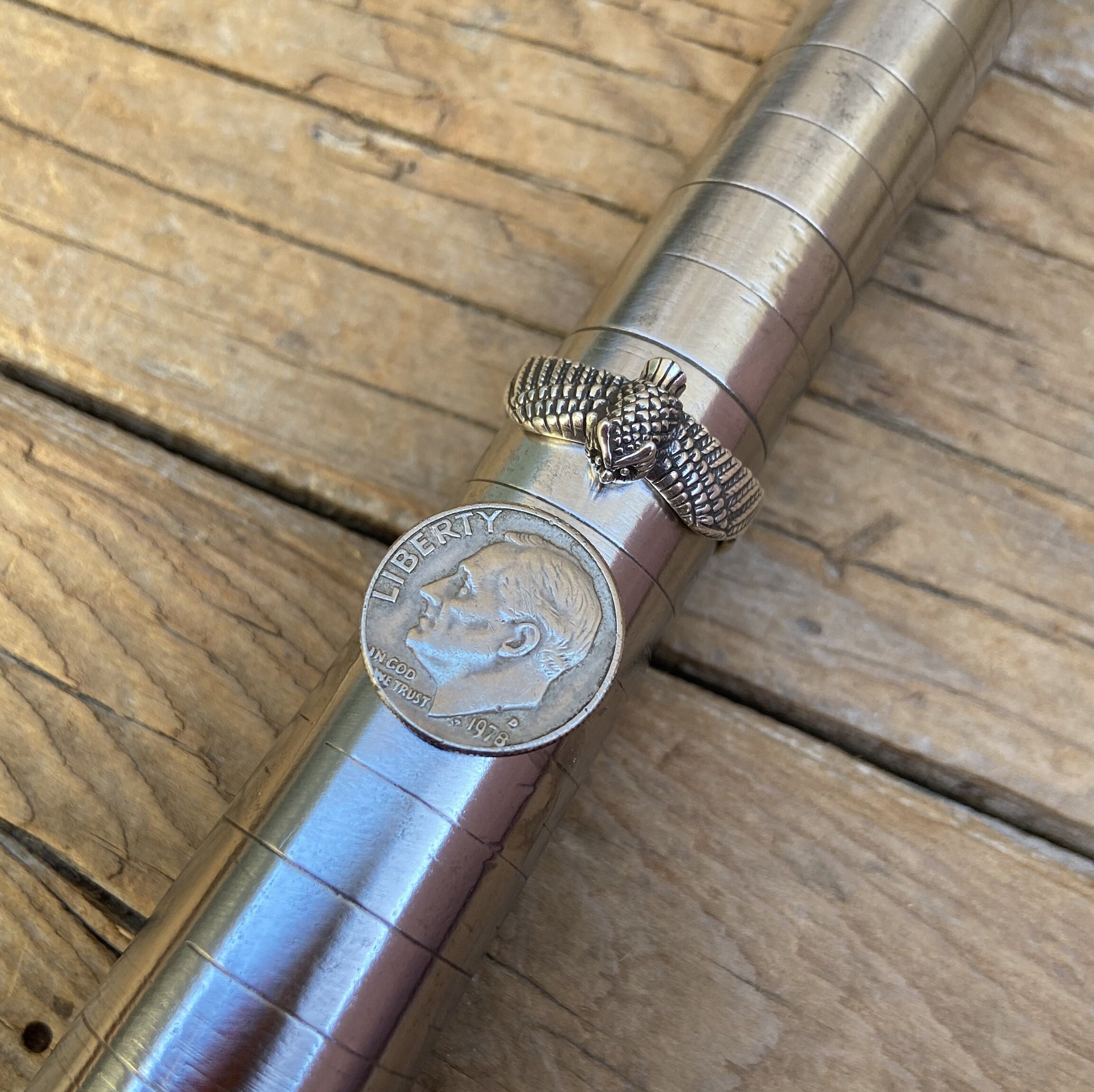 Small owl in flight ring handmade in sterling silver 925 with wonderful detail