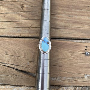 Gorgeous Golden Hills turquoise ring handmade in sterling silver with a beautiful Golden Hills turquoise stone