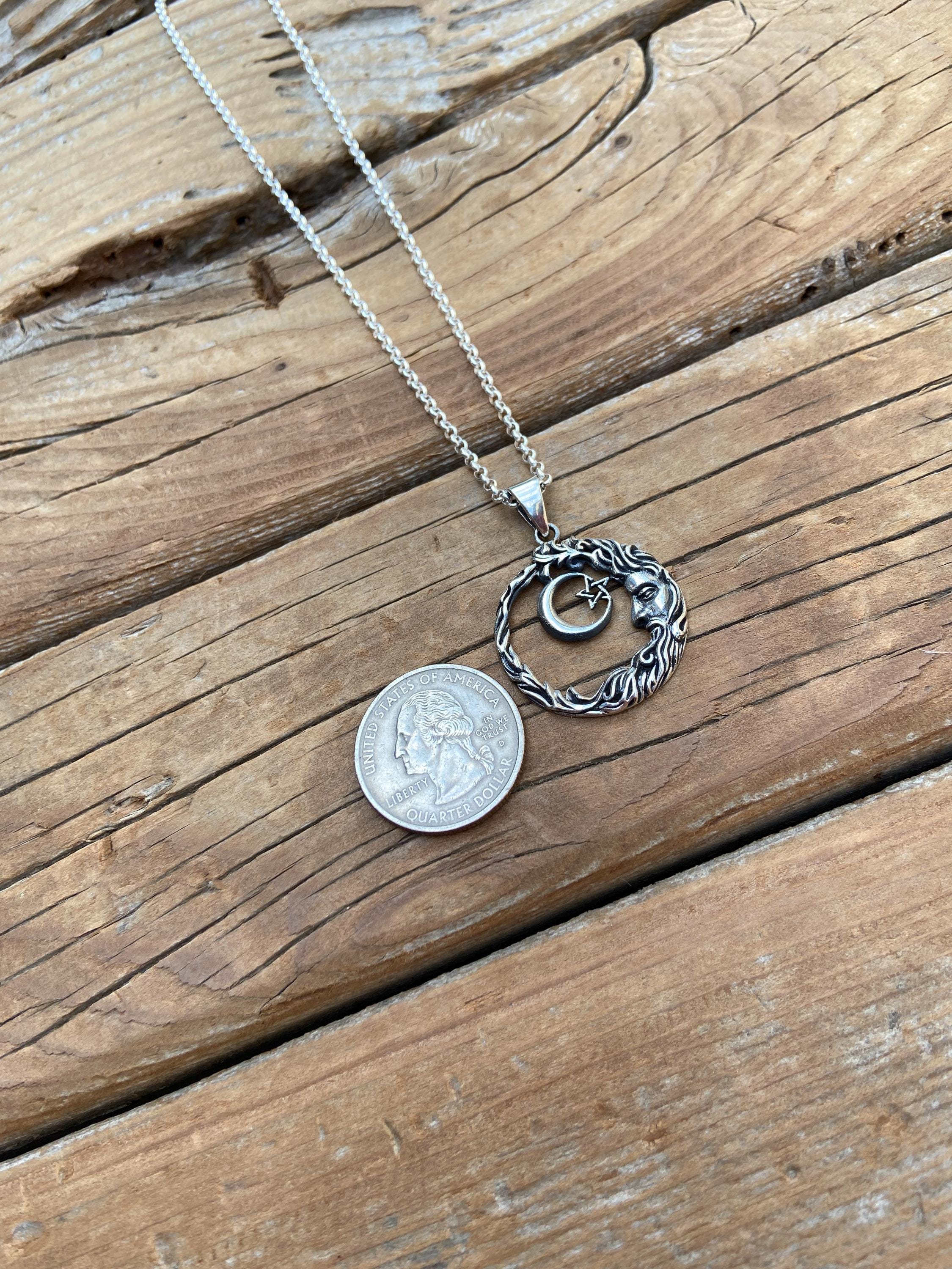 美しい月と星のネックレス、スターリングシルバー925で手作り - Etsy 日本
