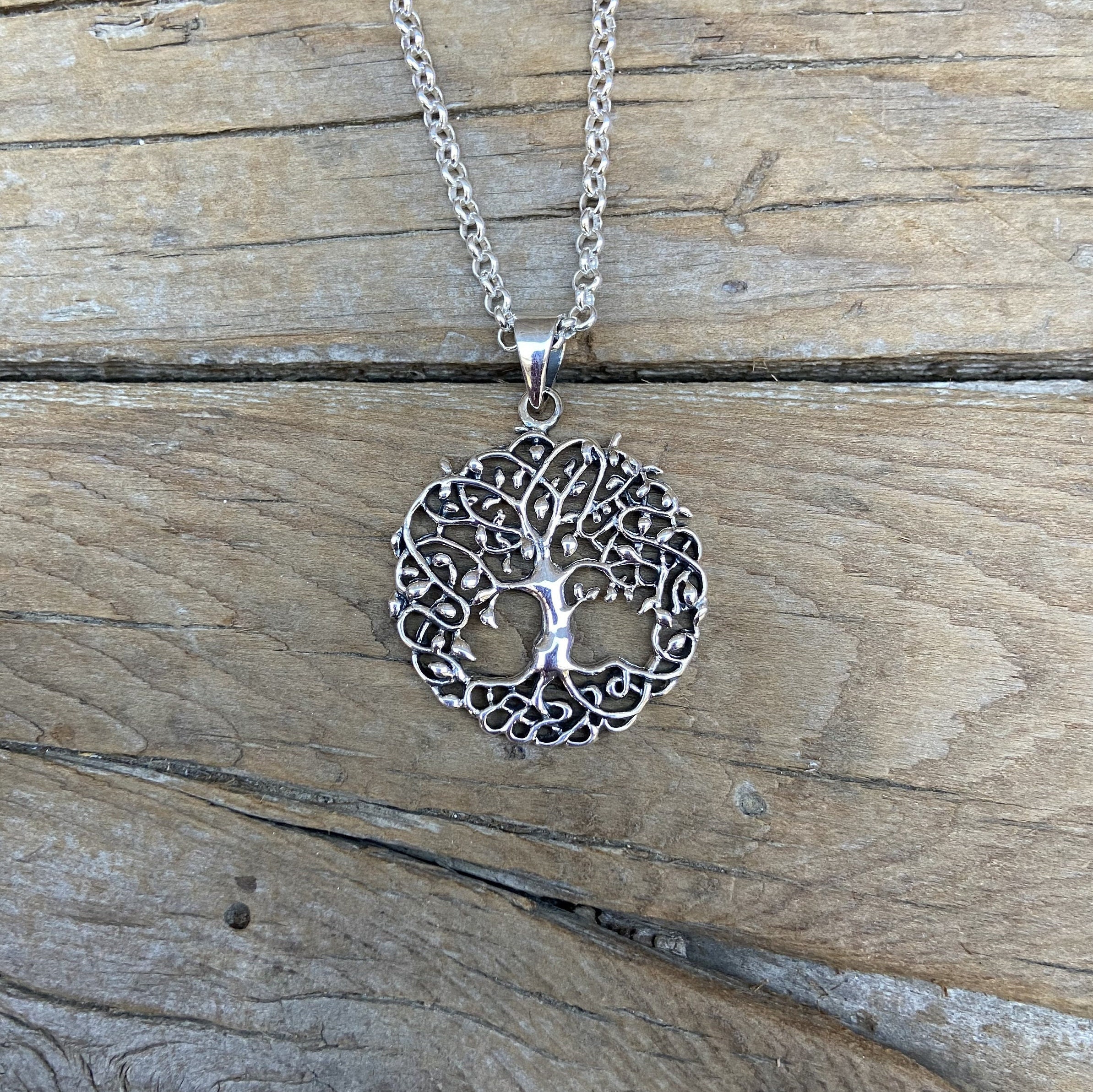Beautiful Celtic Tree of Life Necklace Handmade in Sterling Silver 925 ...