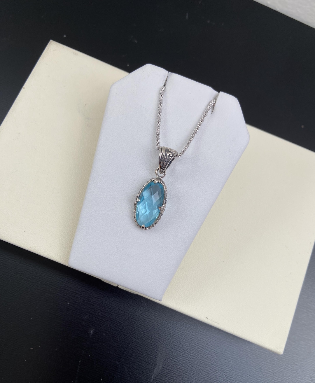 Beautiful Sky Blue Topaz Necklace Handmade in Sterling Silver With a ...