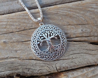 Celtic tree of life necklace handmade in sterling silver 925