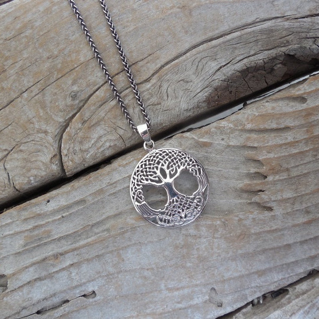 Celtic Tree of Life Necklace Handmade in Sterling Silver 925 - Etsy