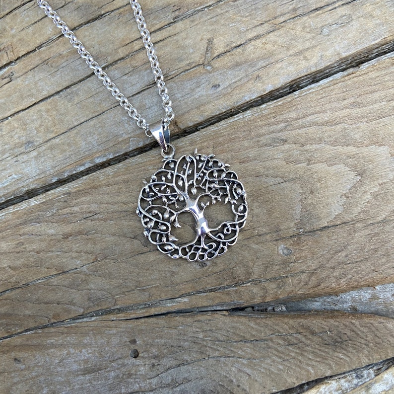 Beautiful Celtic Tree of Life Necklace Handmade in Sterling Silver 925 ...