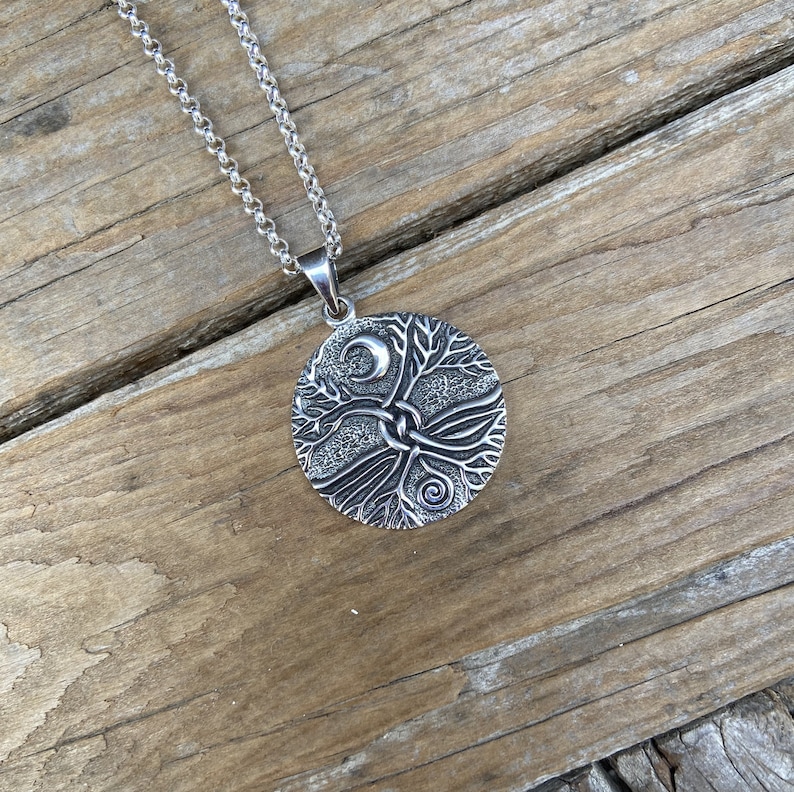 Beautiful Celtic Tree of Life Necklace Handmade in Sterling Silver 925 ...