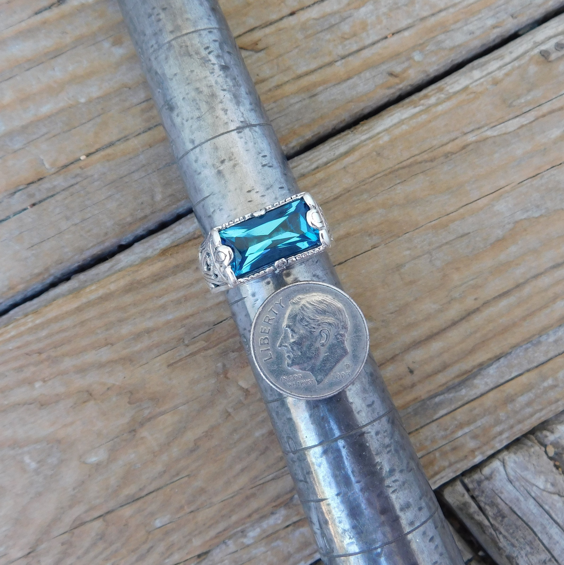 Beautiful London Blue Topaz Ring Handmade in Sterling Silver 925 - Etsy