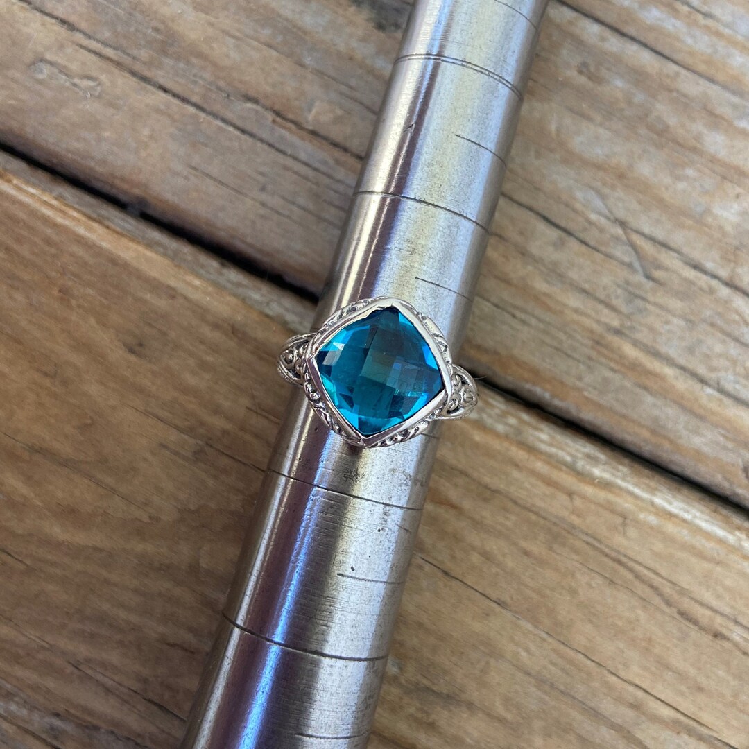 Gorgeous London Blue Topaz Ring Handmade in Sterling Silver 925 With a ...