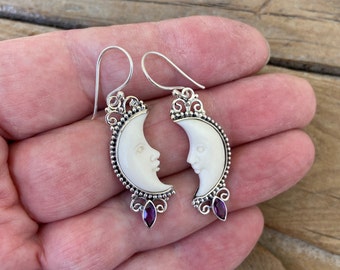 Orecchini Di Lusso In Argento Sterling Pietra Di Luna V 780920 Orecchini Di Lusso In Argento Sterling Pietra Di Luna V 780920