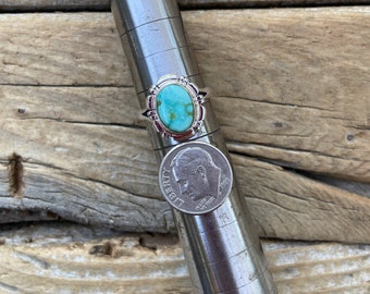 Sonoran turquoise ring handmade and signed in sterling silver 925 with a beautiful stone