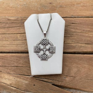 Gorgeous Celtic cross necklace handmade in sterling silver 925