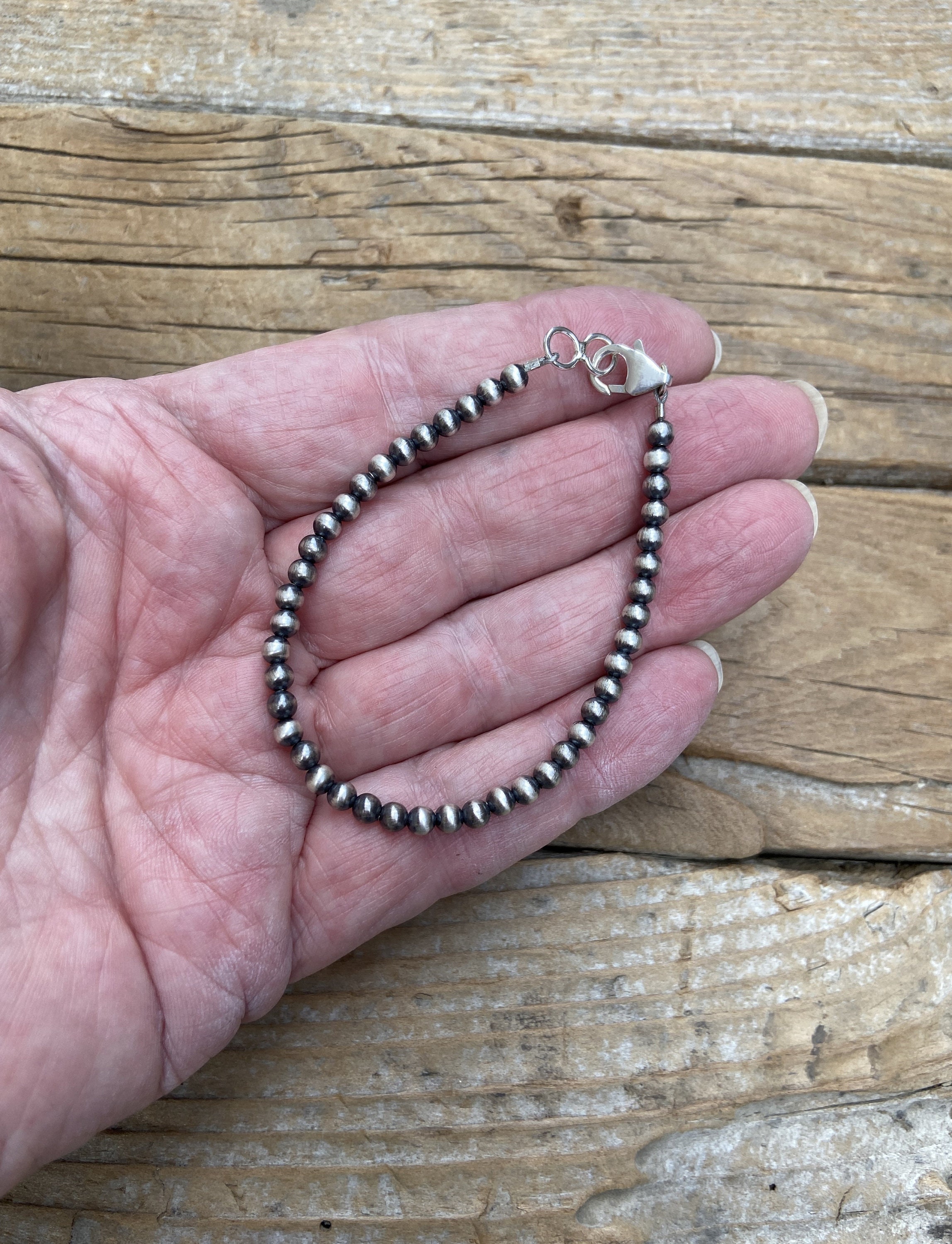 【最安値挑戦】 Bracelet Pearl Navajo Handmade 1/2 7 Silver Sterling in アクセサリー