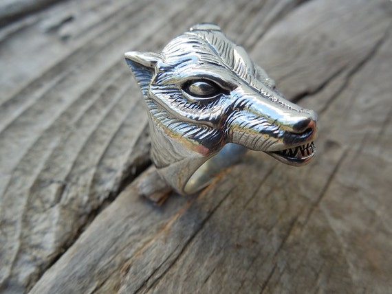 Etsy online wolf ring